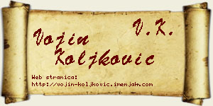 Vojin Koljković vizit kartica